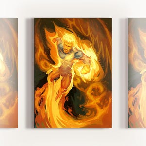 Fantastic Four | Human Torch art print | Illustration Poster | Wall Art