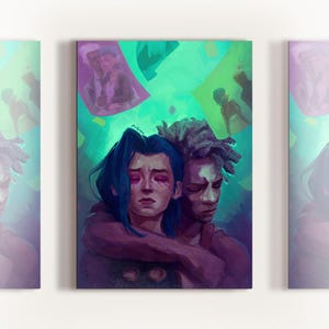 ARCANE Jinx&Ekko Fanart Art Print | League of Legends Wall Art | Game Poster Decor