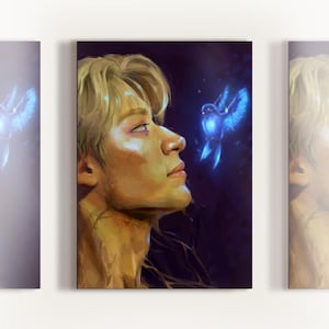 STRAY KIDS Lee Weiss Fanart | SKZ Kunstdruck | Illustration Poster | Wandkunst