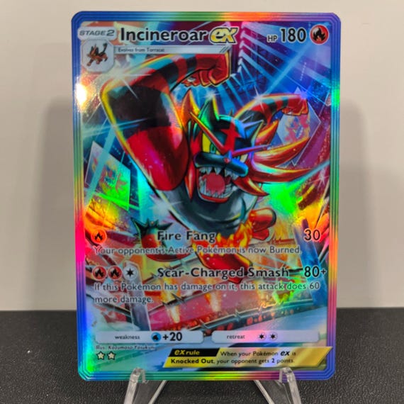 incineroar ex pokemon card Amazon.com: Pokemon – Incineroar ex 187/162 main image 1