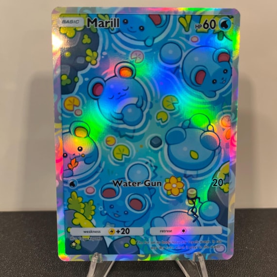 Marill Holographic Pokmon TCG Pocket Self Made Card - Sharp Details! - Etsy