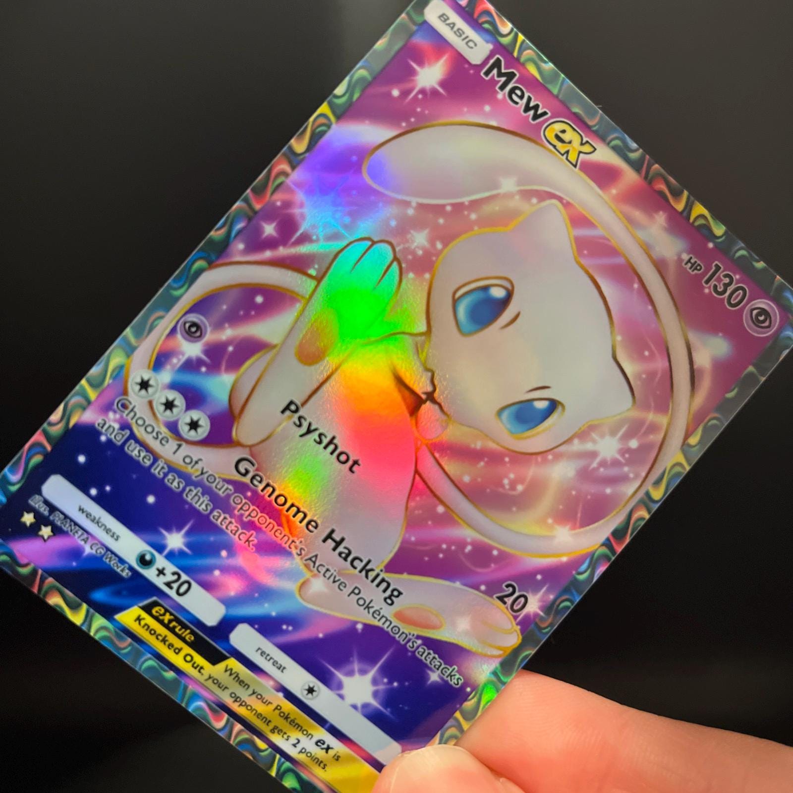 Mew Ex Alt Art Holographic Pokmon TCG Pocket Self Made Card - Sharp Details! - Etsy Mew Ex Alt Art Holographic Pokmon TCG Pocket Self Made Card - Sharp Details! - Etsy