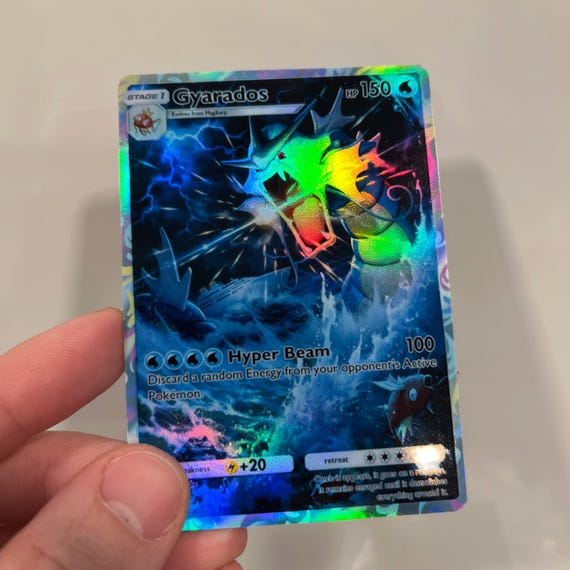 gyarados pokemon card holographic 151 PokeArtica AI Artwork Custom Card