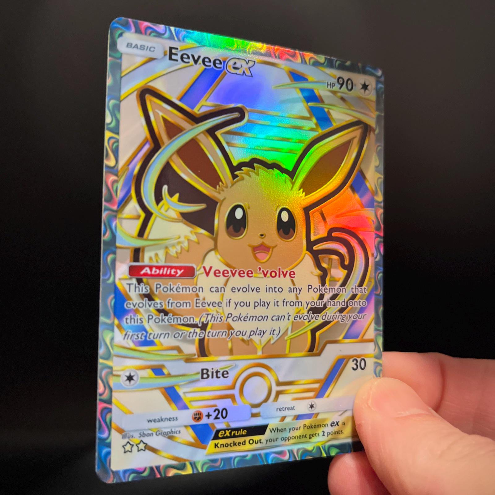 eevee ex pokemon card 2025 SVP-EN - #174 - Black Star Promo - Prismatic Super Premium Box Featuring a striking image of the captivating character Eevee ex - Pokmon TCG