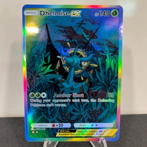 Dhelmise ex Carta de bolso holográfica Pokémon TCG feita por você mesmo - Detalhes nítidos!