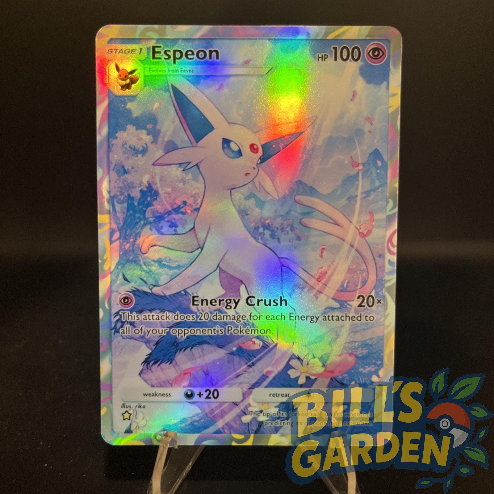Espeon Fan-made Holographic Pokmon TCG Pocket Card | Eevee Grove - Etsy