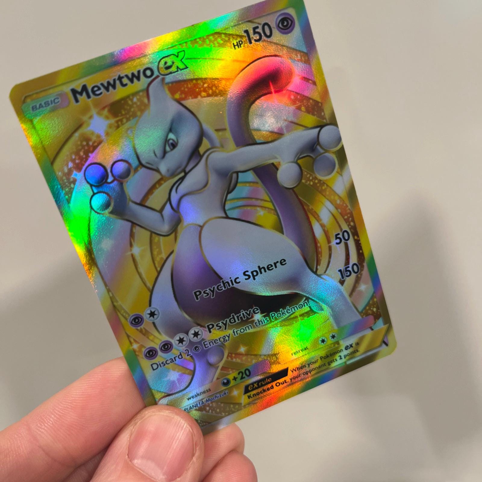 ミュウツーexクラウンレアゴールドホログラフィックポケモンTCG