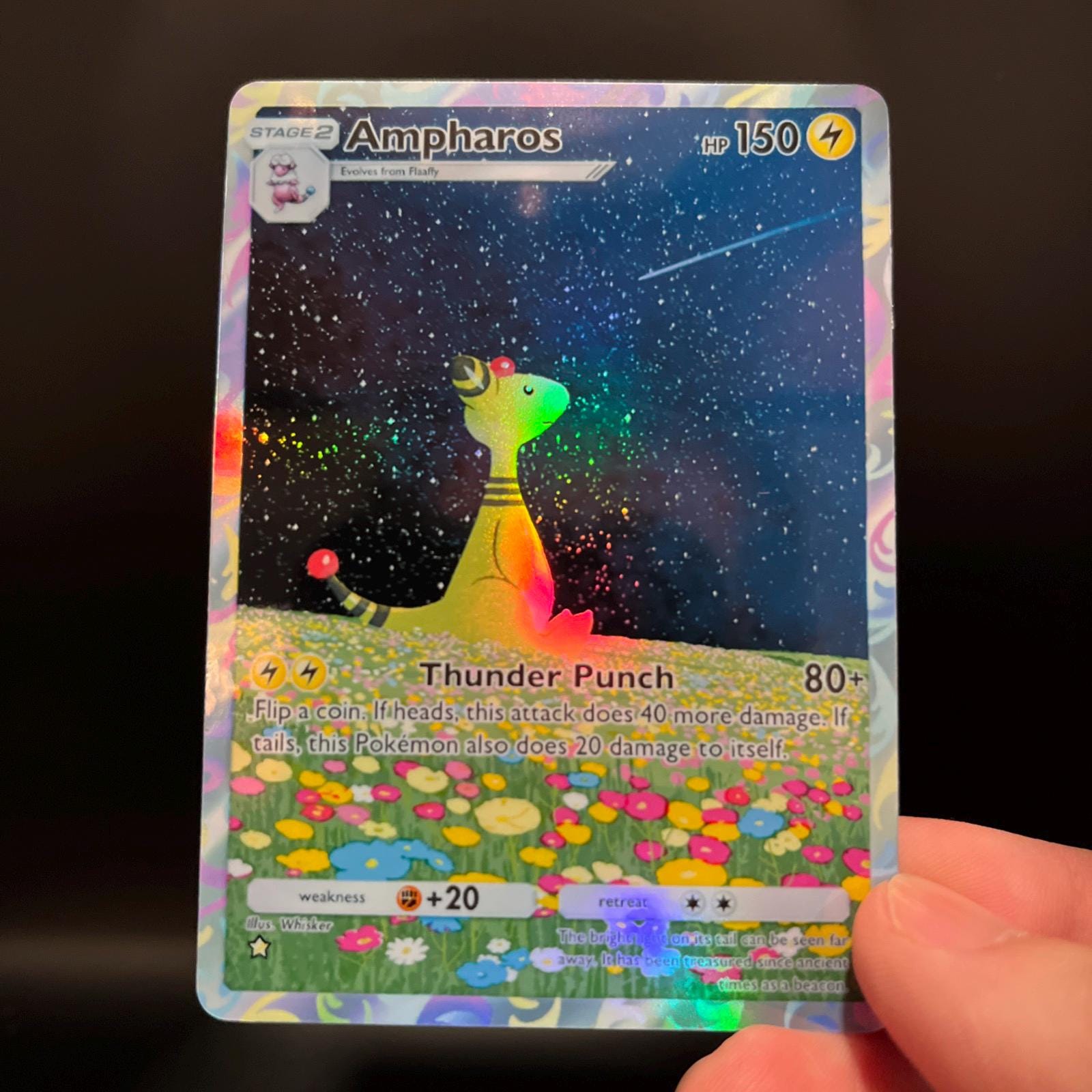 Ampharos - Holo Fan Card Pokmon TCG Pocket Art | Wisdom of Sea and Sky  (A4) - Etsy