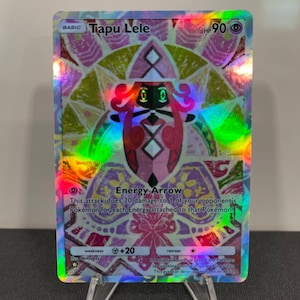 Carta de bolso holográfica Tapu Lele Pokémon TCG feita por você mesmo - Detalhes nítidos!