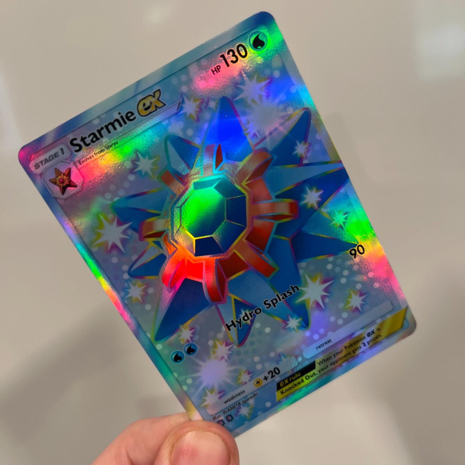 Shiny Starmie Ex Holographic Pokmon TCG Pocket Self Made Card - Sharp  Details! - Etsy
