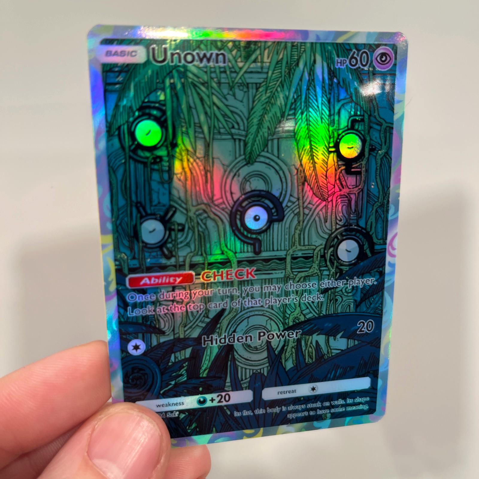holographic unown pokemon card 2001 Neo Discovery 1st Edition Holo A #14 CGC 10 GEM MINT on Fanatics Collect you may search you deck for another Unown and switch it with Unown Pokemon Card - Neo Revelation