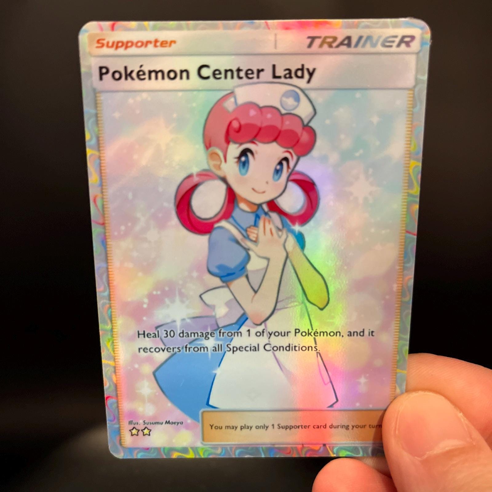 Pokmon Center Lady Trainer Holographic Pokmon TCG Pocket Self Made Card -  Sharp Details! - Etsy