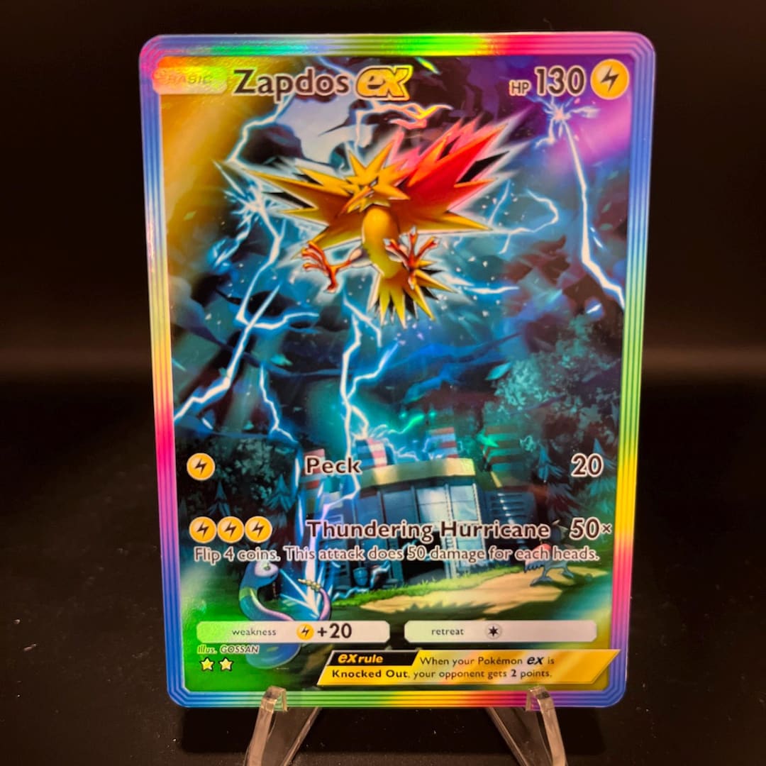 Zapdos Ex Holographic Pokémon TCG Pocket Self Made Card - Sharp
