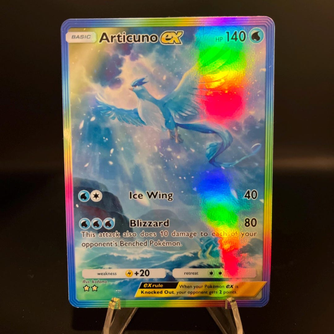 Articuno Ex Holographic Pokmon TCG Pocket Self Made Card - Sharp Details!  - Etsy