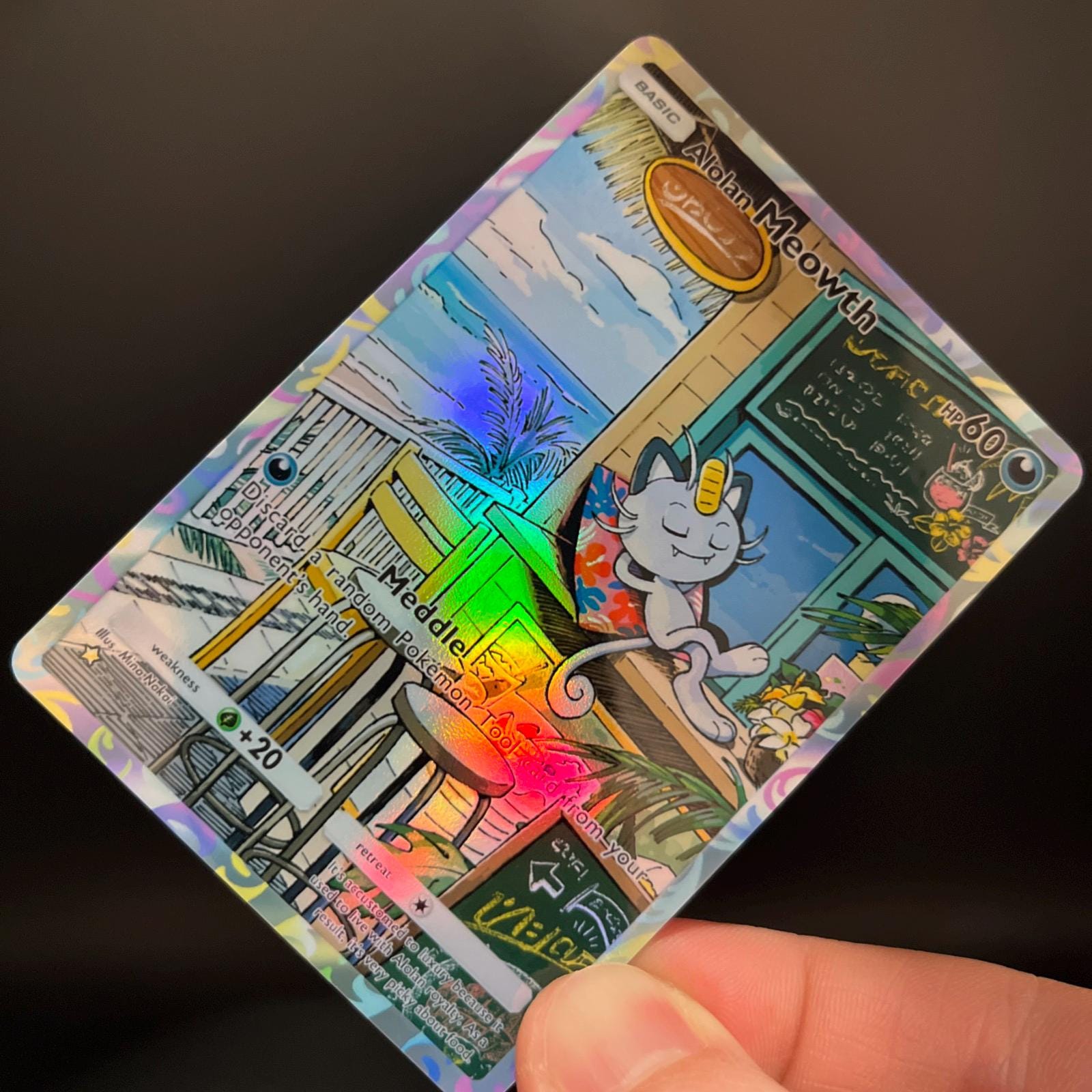 Alolan Meowth Holographic Pokmon TCG Pocket Self Made Card - Sharp Details! - Etsy Alolan Meowth Holographic Pokmon TCG Pocket Self Made Card - Sharp Details! - Etsy
