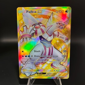Palkia ex Crown Raro Ouro Holográfico Pokémon TCG Carta de Bolso Feita por Você Mesmo - Detalhes Nítidos!