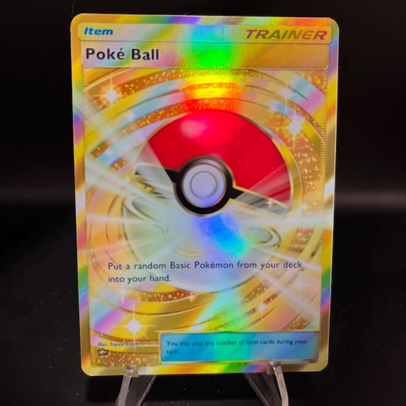 Poke Ball Crown Rare Gold Holographic Pokmon TCG Pocket Self Made Card -  Sharp Details! - Etsy