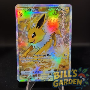 Carta de bolso holográfica Pokémon TCG feita por fãs da Jolteon | Eevee Grove