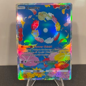 Carta de bolso Comfey Holográfica Pokémon TCG feita por você mesmo - Detalhes nítidos!