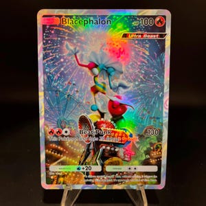 Carta de bolso Blacephalon Holográfica Pokémon TCG feita por você mesmo - Detalhes nítidos!