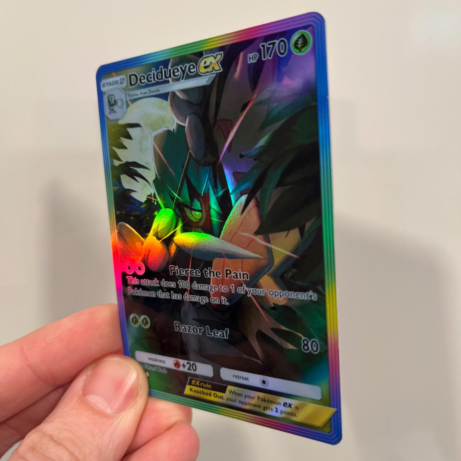 Decidueye Ex Holographic Pokmon TCG Pocket Self Made Card - Sharp Details!  - Etsy