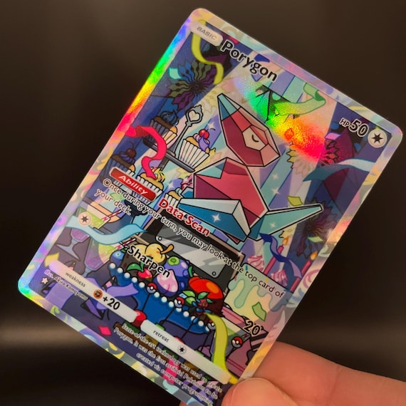 Porygon Holographic Pokmon TCG Pocket Self Made Card - Sharp Details! - Etsy Porygon Holographic Pokmon TCG Pocket Self Made Card - Sharp Details! - Etsy