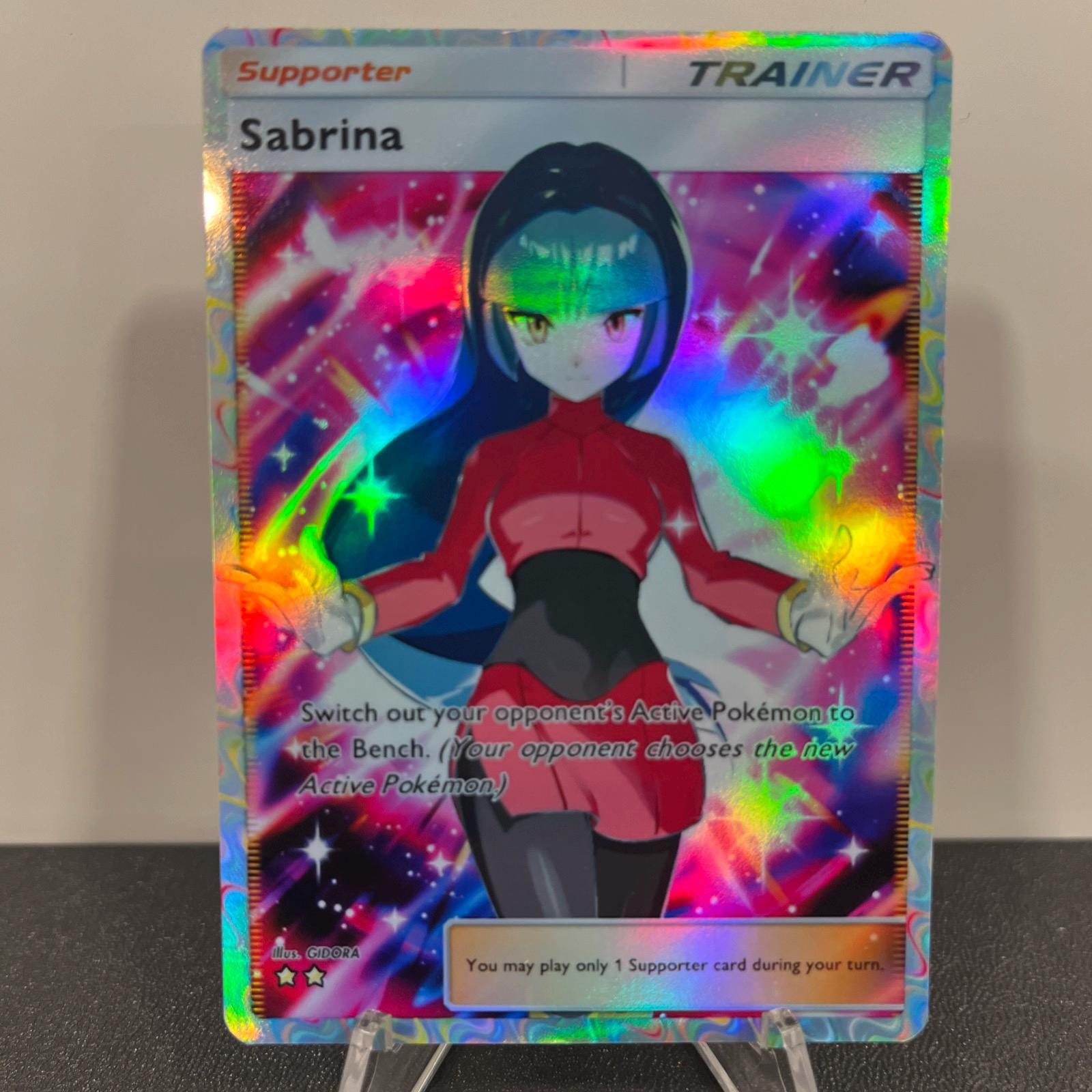 Sabrina Trainer Holographic Pokmon TCG Pocket Self Made Card - Sharp  Details! - Etsy