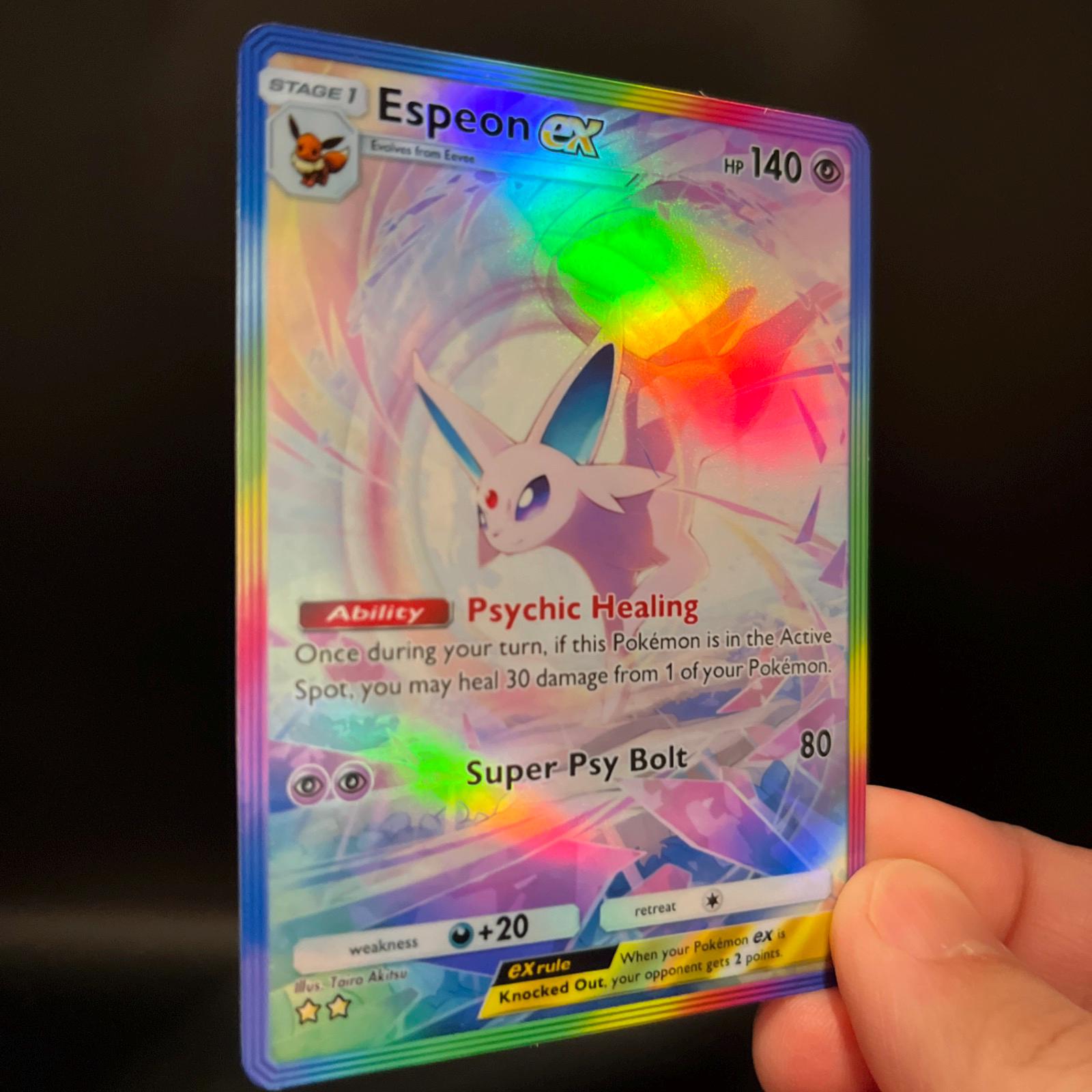 Espeon Ex - Holo Fan Card Pokmon TCG Pocket Art | Wisdom of Sea and Sky  (A4) - Etsy