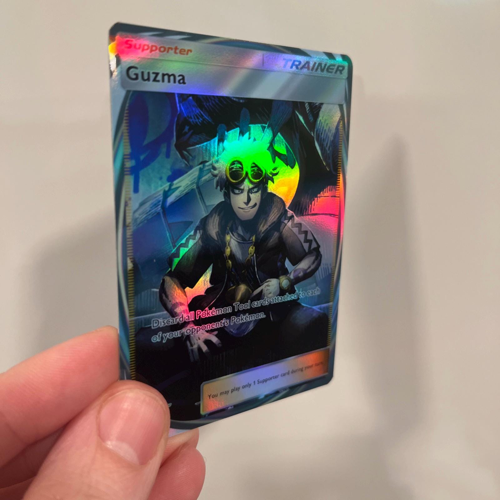guzma card sleeves Trainer Immersive Rare Holographic Pokémon TCG Pocket Self Made - Sharp Details! Trainer Form Guzma Trainer Holographic Pokémon TCG
