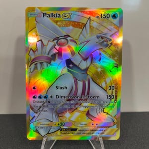 Palkia ex Crown Raro Ouro Holográfico Pokémon TCG Carta de Bolso Feita por Você Mesmo - Detalhes Nítidos!