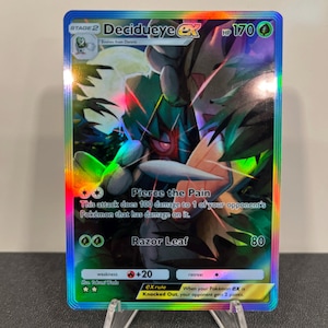 Decidueye ex Carta de bolso holográfica Pokémon TCG feita por você mesmo - Detalhes nítidos!
