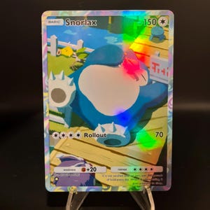 Pokémon TCG Pocket Snorlax Ilustração Holográfica Rara Carta Feita por Você Mesmo