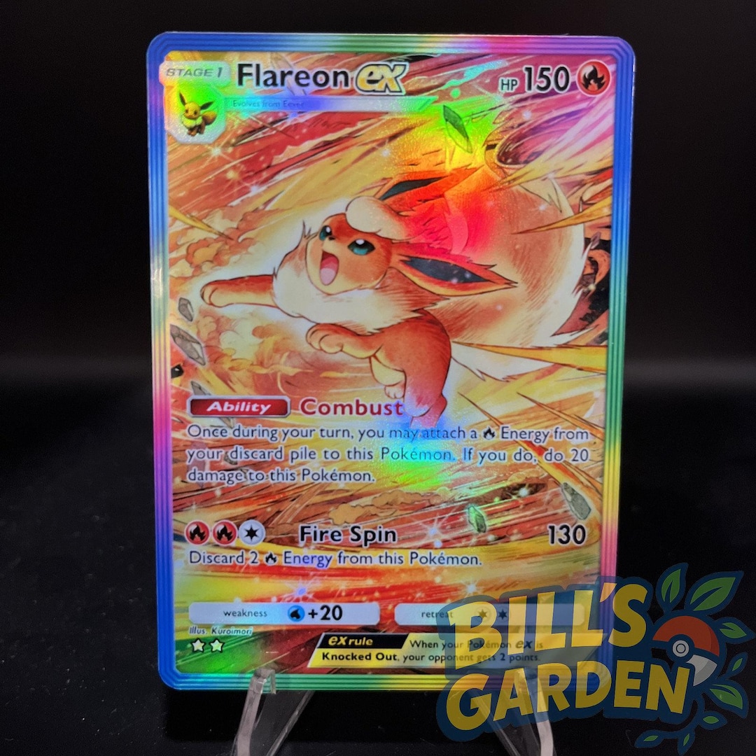 Flareon Ex Fan-made Holographic Pokmon TCG Pocket Card | Eevee Grove -  Etsy Finland