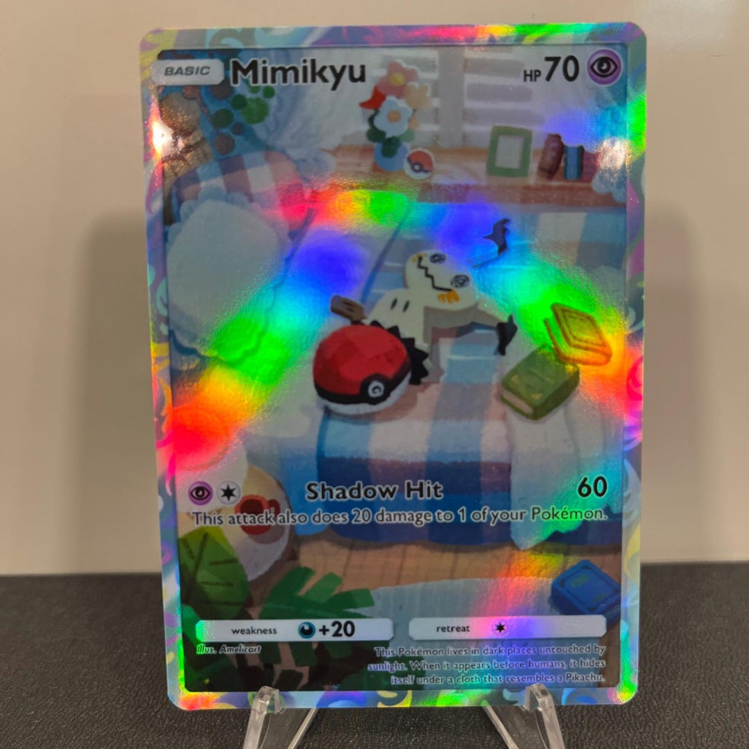 Mimikyu Holographic Pokmon TCG Pocket Self Made Card - Sharp Details! -  Etsy