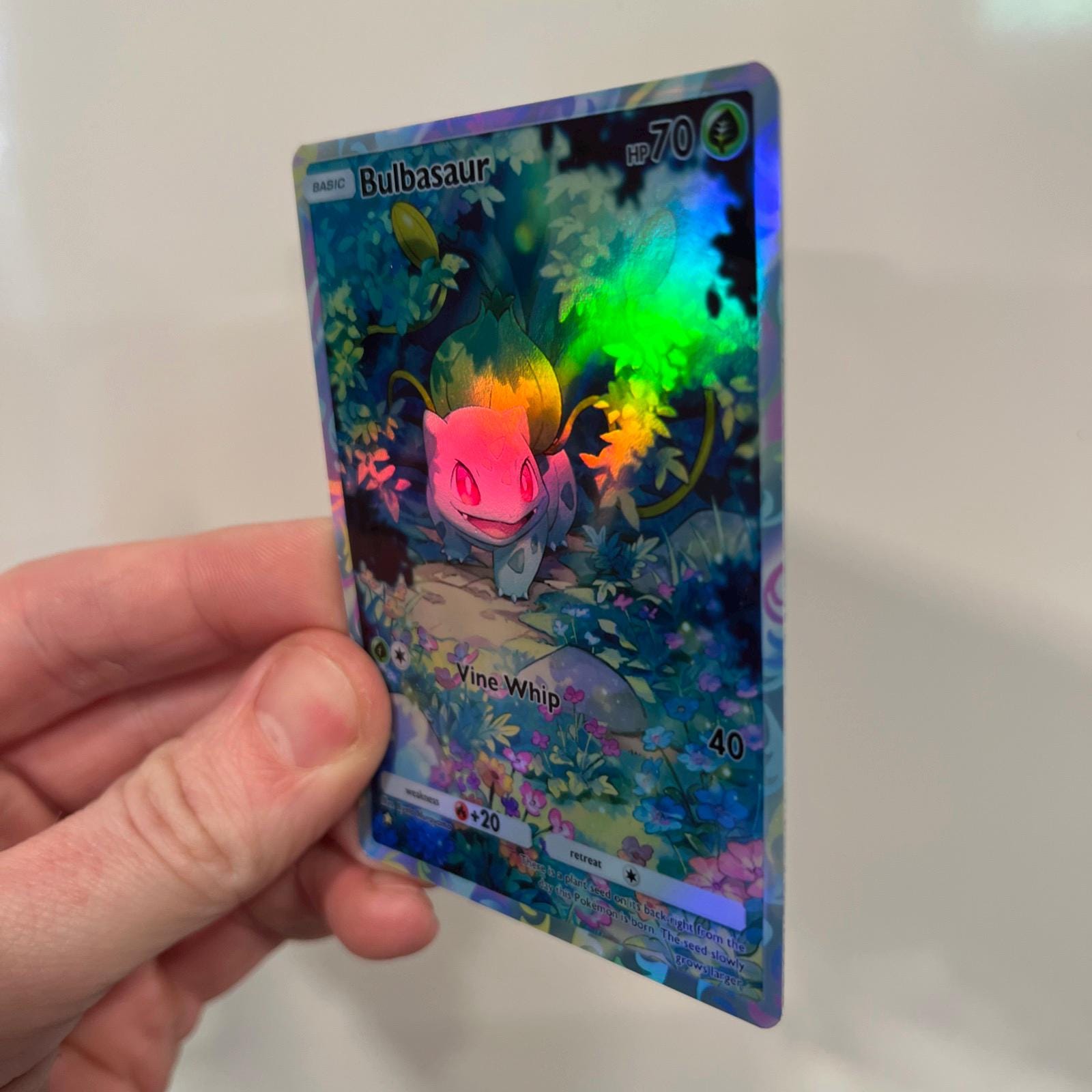 Bulbasaur Holographic Pokmon TCG Pocket Self Made Card - Sharp Details! -  Etsy