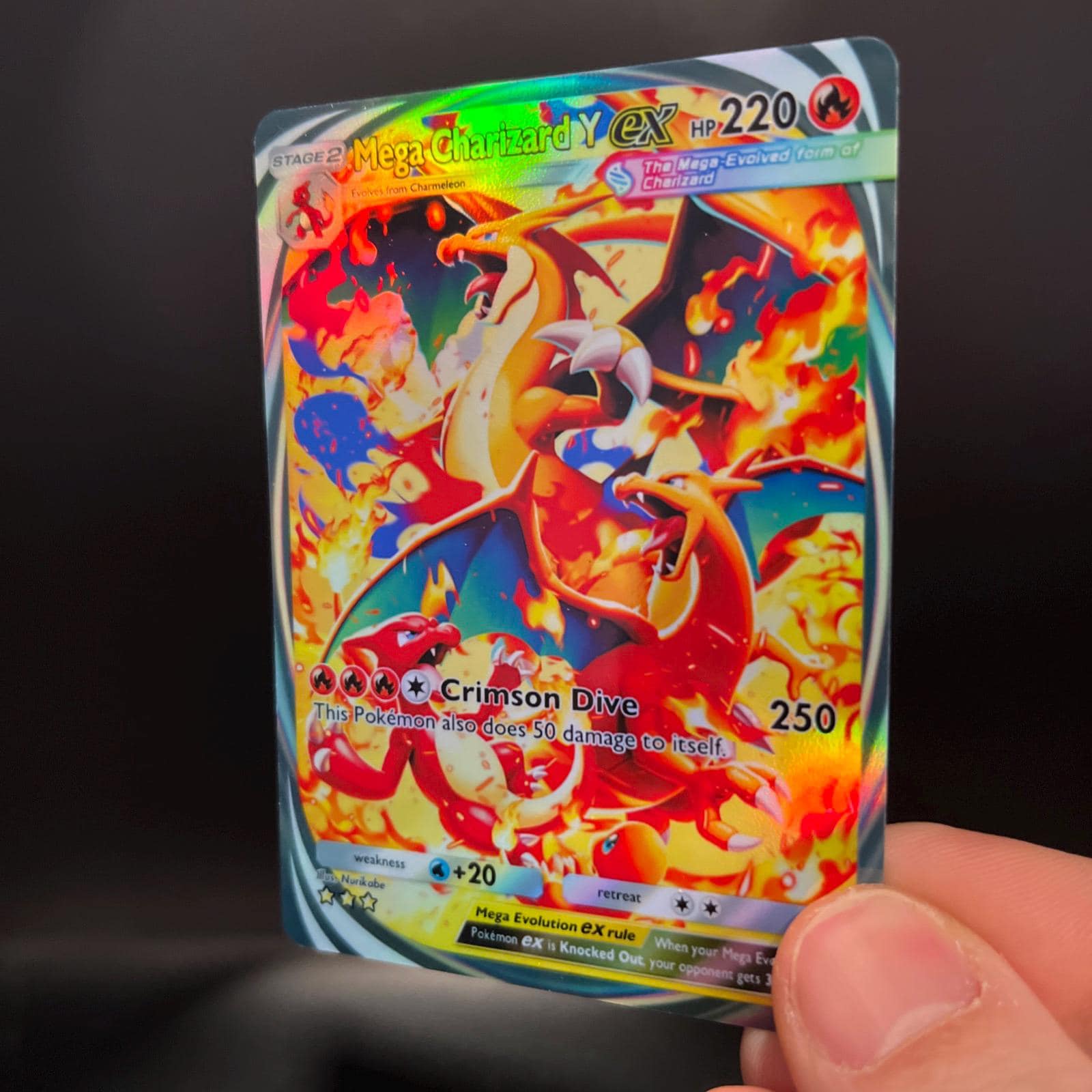 Mega Charizard Y Ex Immersive - Holo Fan Card Pokmon TCG Pocket Art - Etsy