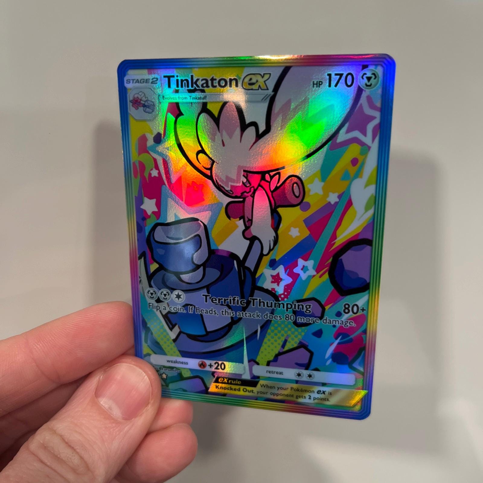 Tinkaton Ex Holographic Pokmon TCG Pocket Self Made Card - Sharp Details! - Etsy Tinkaton Ex Holographic Pokmon TCG Pocket Self Made Card - Sharp Details! - Etsy