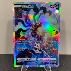Carta de bolso Giratina Holográfica Pokémon TCG feita por você mesmo - Detalhes nítidos!