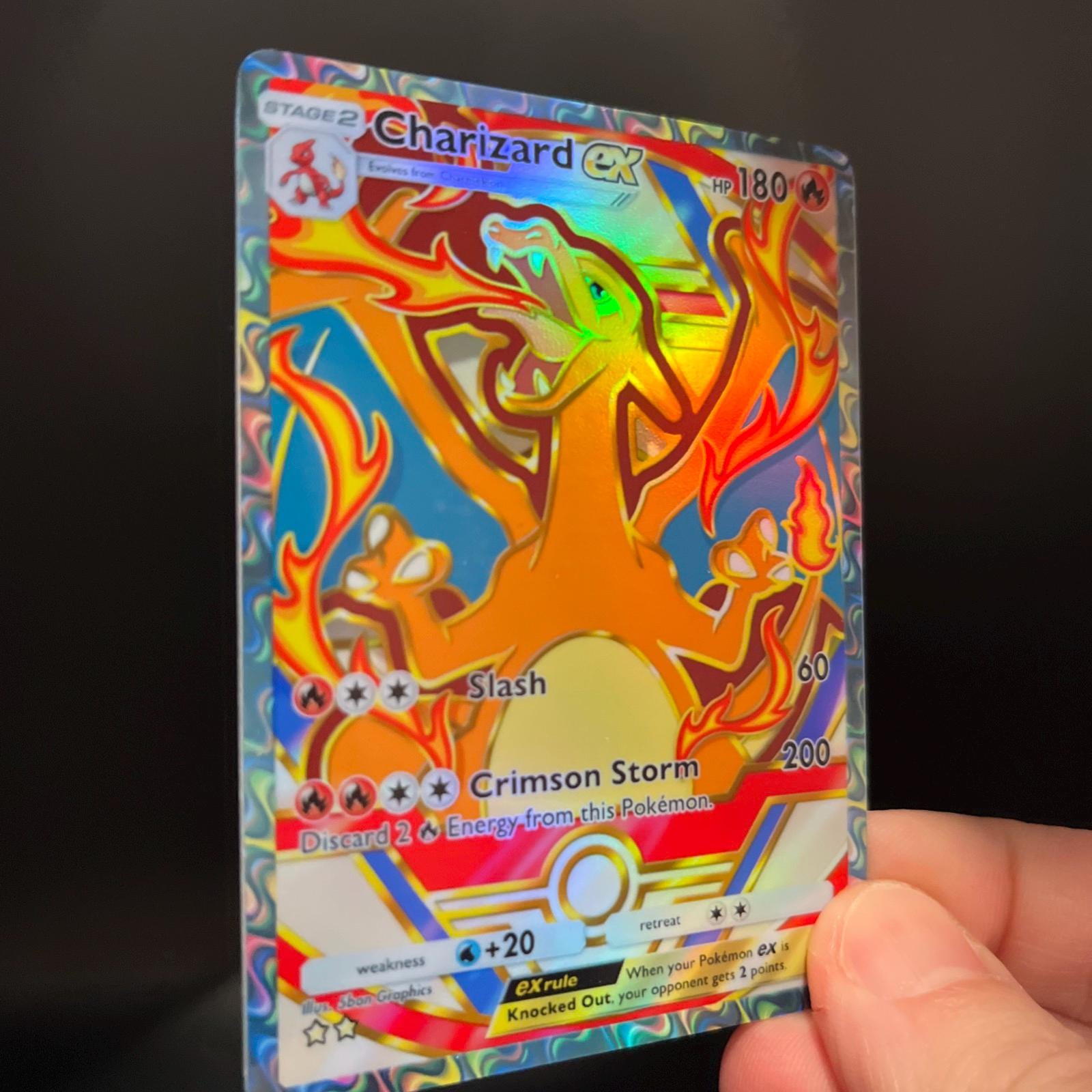 明治乳業　ポケモン　C賞「炎のリザードン」アートパネル　セル画 il_fullxfull.7292477925_4dvt.jpg