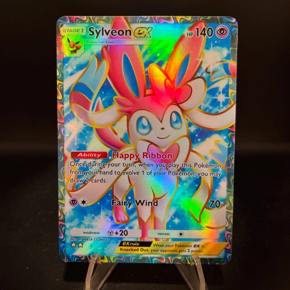 Sylveon Ex Holographic Pokmon TCG Pocket Self Made Card - Sharp Details! - Etsy Hong Kong Sylveon Ex Holographic Pokmon TCG Pocket Self Made Card - Sharp Details! - Etsy Hong Kong