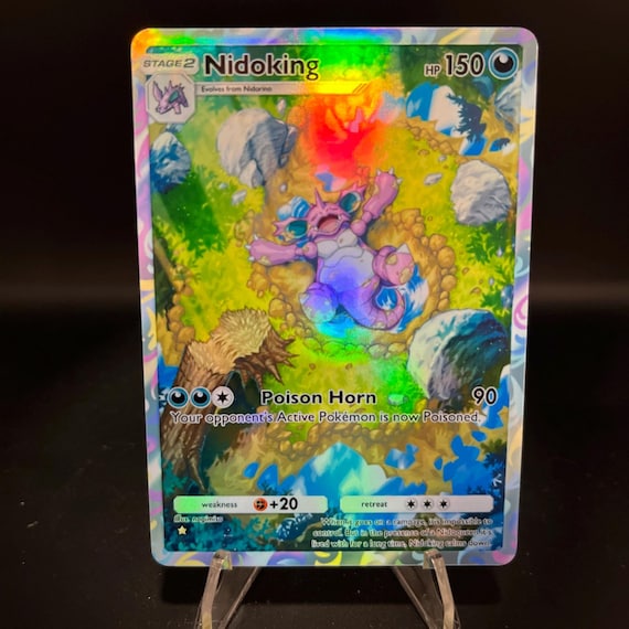 Nidoking Holographic Pokmon TCG Pocket Self Made Card - Sharp Details! -  Etsy