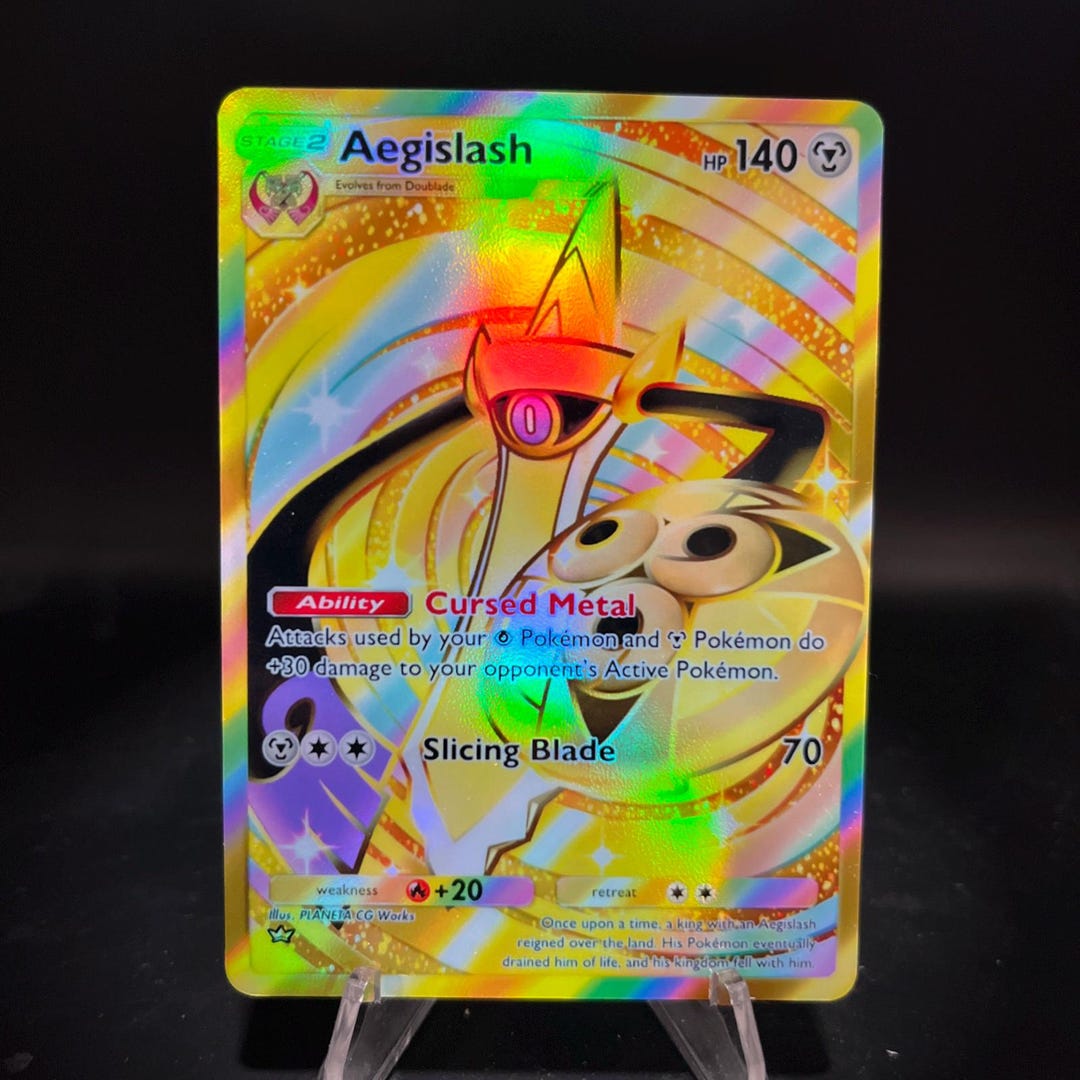 aegislash pokemon card value - ex 230/182 - Paradox Rift - Full Art - Ultra Rare holofoil pattern or surface detail) Aegislash VMAX - SWSH04: Vivid