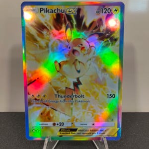 Carta de bolso Pikachu ex Holographic Pokémon TCG feita por você mesmo - Detalhes nítidos!