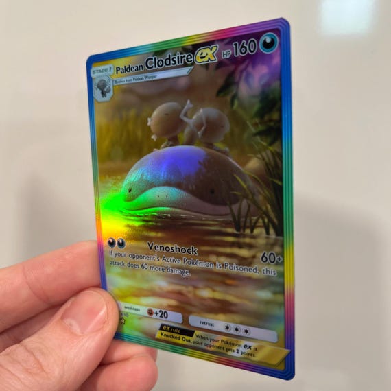 Paldean Clodsire Ex Holographic Pokmon TCG Pocket Self Made Card - Sharp  Details! - Etsy