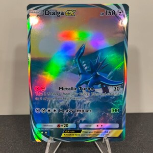 Carta de bolso Dialga ex Immersive Holographic Pokémon TCG feita por você mesmo - Detalhes nítidos!