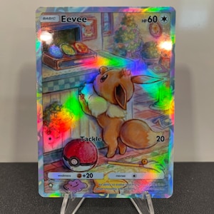 イーブイ ホログラフィック ポケモン TCG ポケット 自作カード - 鮮明なディテール!