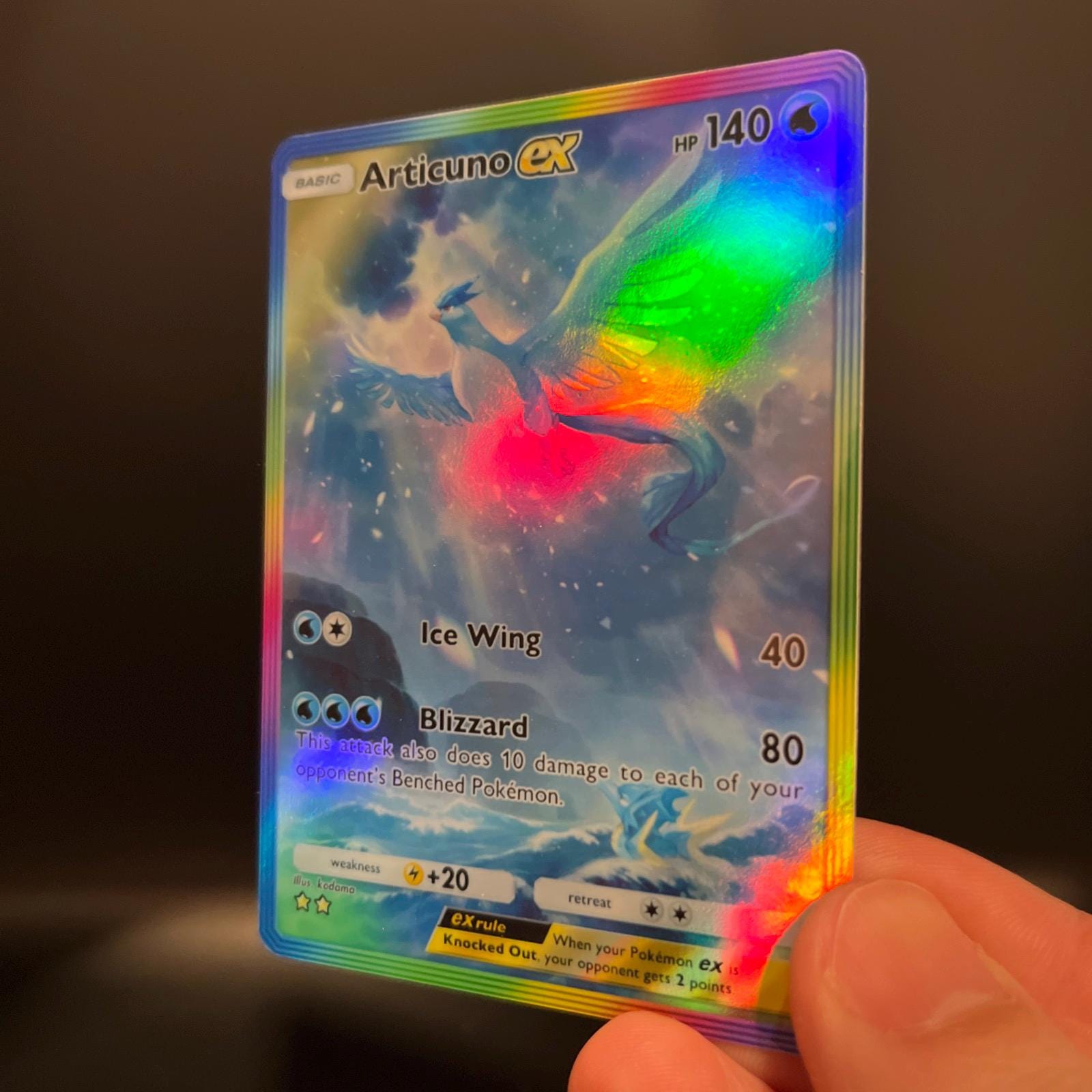 Articuno Ex Holographic Pokmon TCG Pocket Self Made Card - Sharp Details!  - Etsy