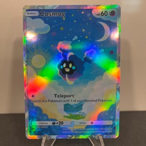 Carta de bolso Cosmog Holográfica Pokémon TCG feita por você mesmo - Detalhes nítidos!
