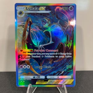 Carta de bolso Lunala ex Holográfica Pokémon TCG feita por você mesmo - Detalhes nítidos!