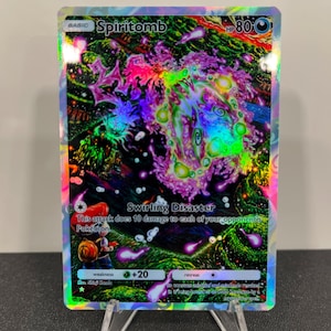Carta de bolso Spiritomb Holográfica Pokémon TCG feita por você mesmo - Detalhes nítidos!